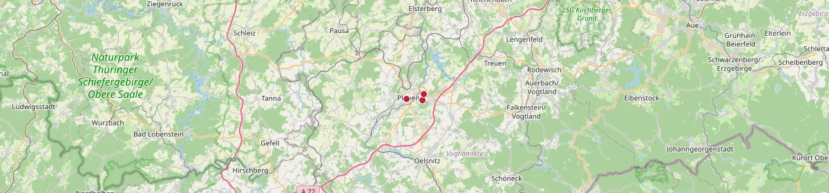 Karte: Unterrichtsstandorte — Plauen