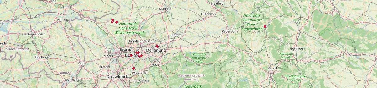 Karte: Unterrichtsstandorte — Nordrhein-Westfalen