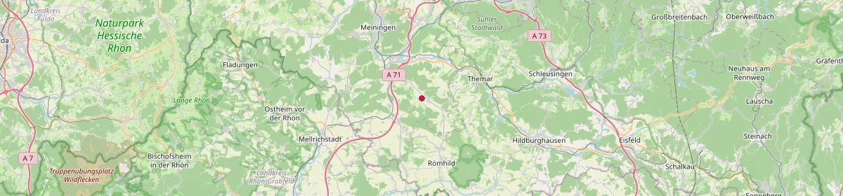 Karte: Unterrichtsstandorte — Grabfeld