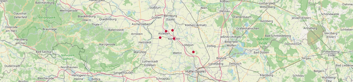 Karte: Unterrichtsstandorte — Könnern