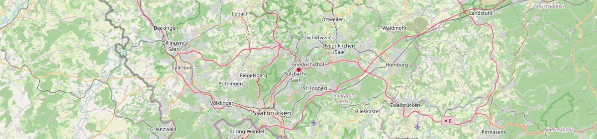 Karte: Unterrichtsstandorte — Sulzbach/Saar