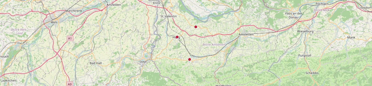 Karte: Unterrichtsstandorte — Amstetten