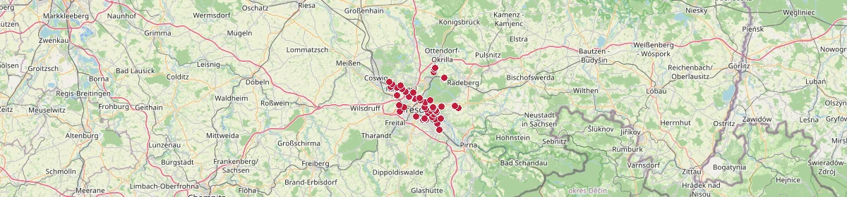 Karte: Unterrichtsstandorte — Dresden