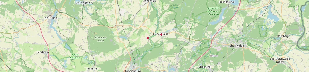 Karte: Unterrichtsstandorte — Liebenwalde
