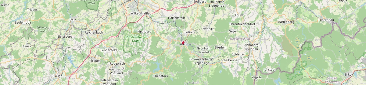 Karte: Unterrichtsstandorte — Aue-Bad Schlema