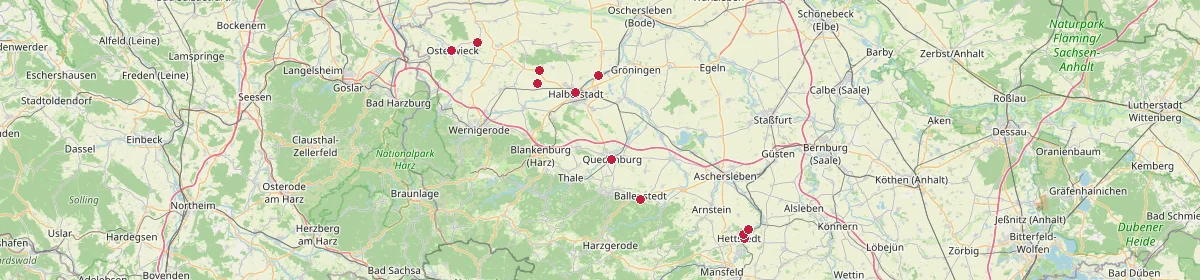 Karte: Unterrichtsstandorte — Harz