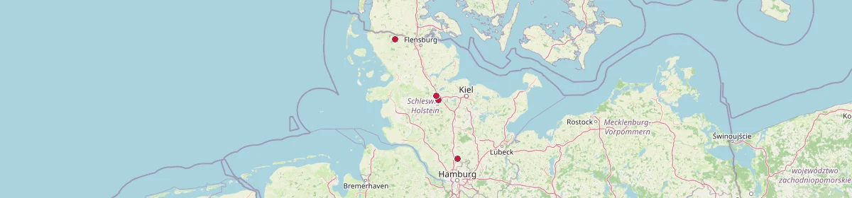 Karte: Unterrichtsstandorte — Schleswig-Holstein