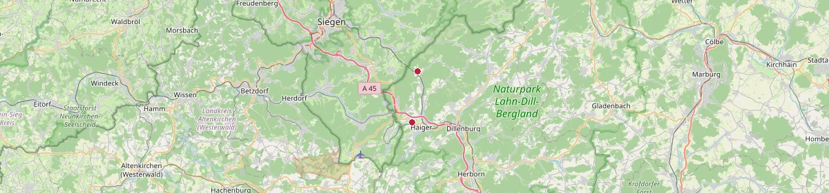 Karte: Unterrichtsstandorte — Haiger