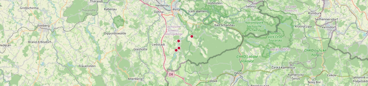 Karte: Unterrichtsstandorte — Bad Gottleuba-Berggießhübel