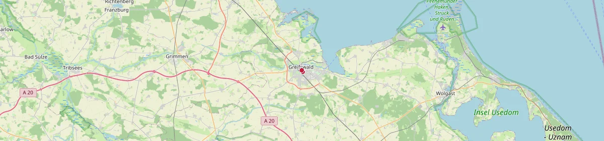 Karte: Unterrichtsstandorte — Greifswald