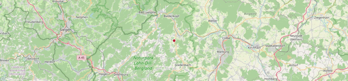 Karte: Unterrichtsstandorte — Dautphetal