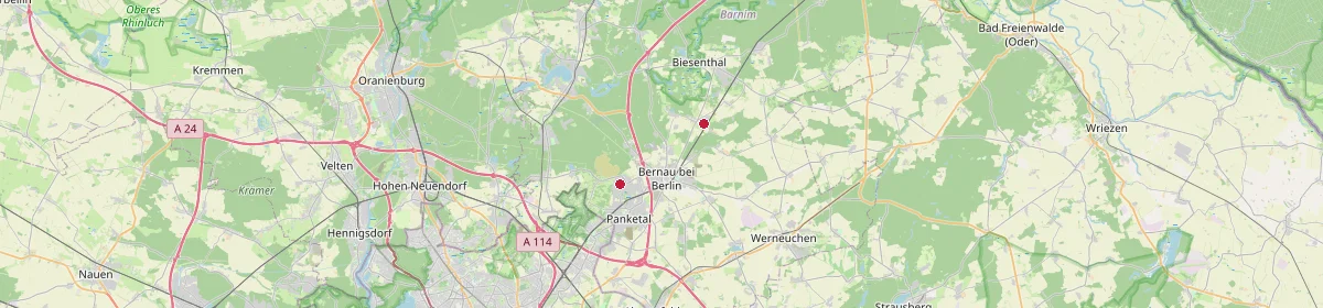 Karte: Unterrichtsstandorte — Rüdnitz
