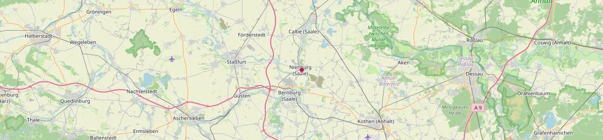 Karte: Unterrichtsstandorte — Nienburg (Saale)