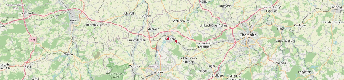 Karte: Unterrichtsstandorte — Glauchau