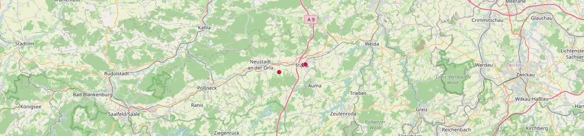 Karte: Unterrichtsstandorte — Dreitzsch