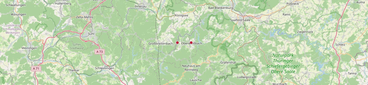 Karte: Unterrichtsstandorte — Cursdorf