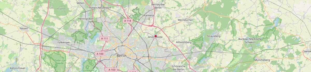 Karte: Unterrichtsstandorte — Ahrensfelde