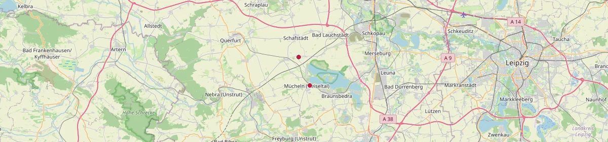 Karte: Unterrichtsstandorte — Mücheln (Geiseltal)