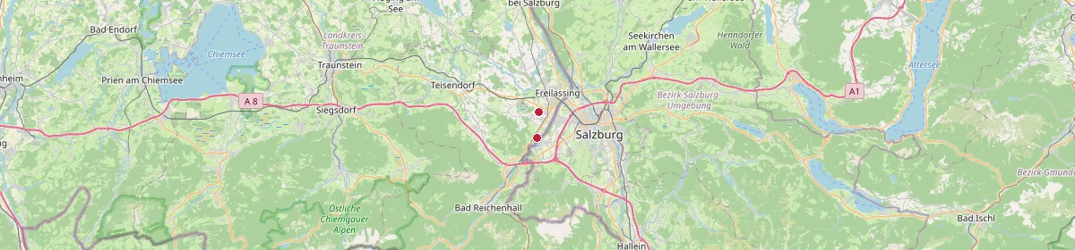 Karte: Unterrichtsstandorte — Berchtesgadener Land
