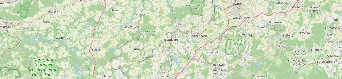 Karte: Unterrichtsstandorte — Elsterberg