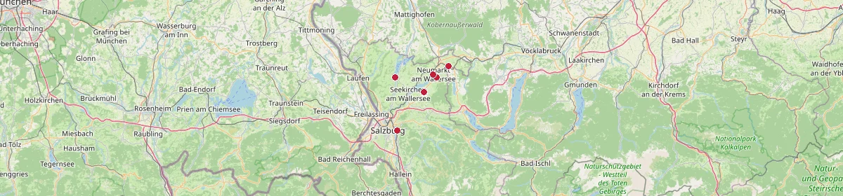 Karte: Unterrichtsstandorte — Salzburg