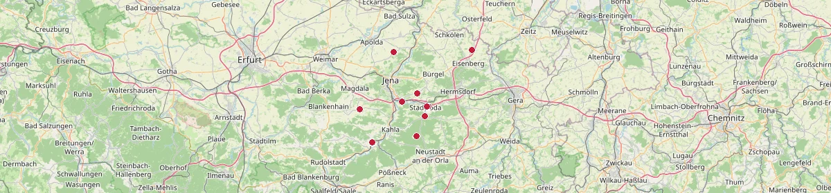 Karte: Unterrichtsstandorte — Saale-Holzland-Kreis