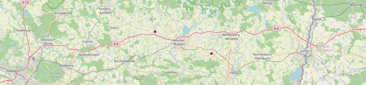 Karte: Unterrichtsstandorte — Hochkirch