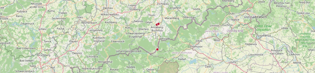 Karte: Unterrichtsstandorte — Thermalbad-Wiesenbad