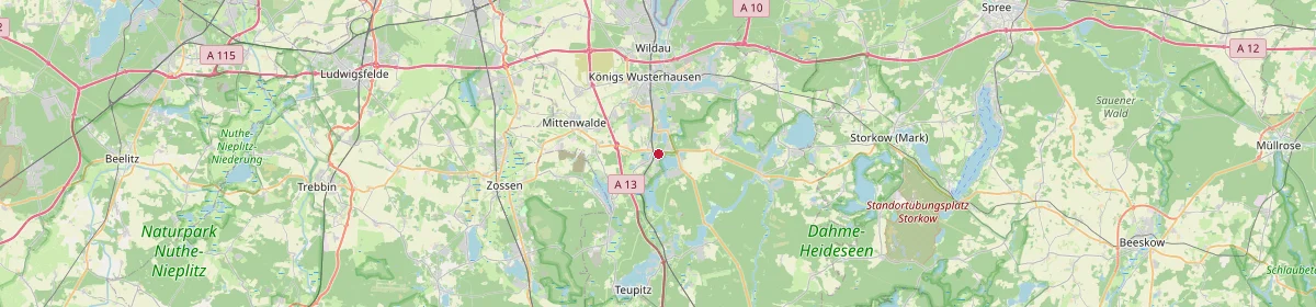 Karte: Unterrichtsstandorte — Bestensee