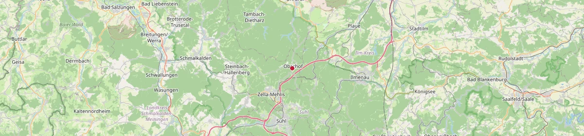 Karte: Unterrichtsstandorte — Oberhof