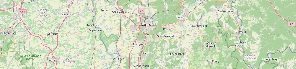 Karte: Unterrichtsstandorte — Darmstadt