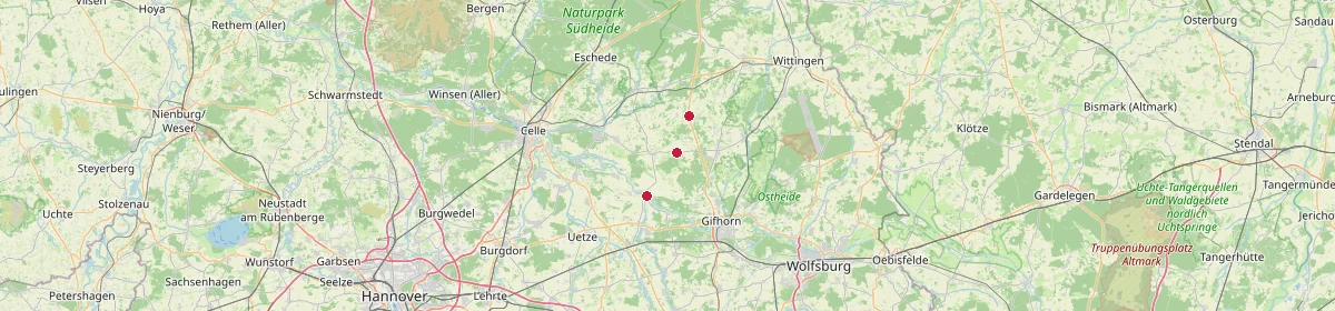 Karte: Unterrichtsstandorte — Gifhorn