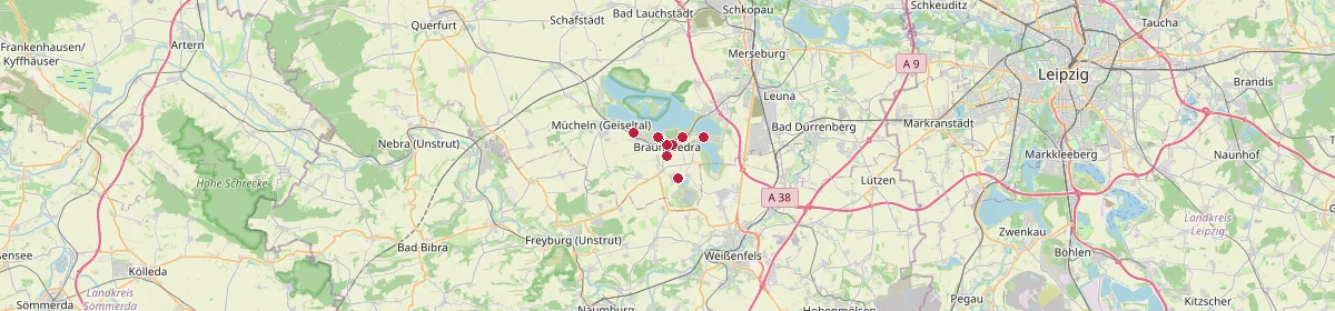 Karte: Unterrichtsstandorte — Braunsbedra