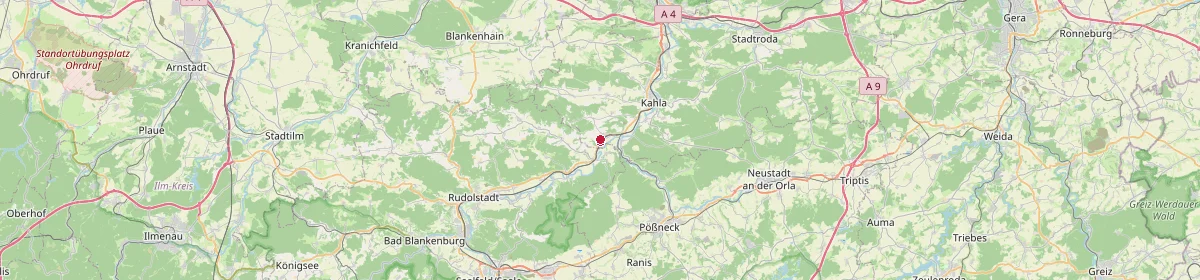 Karte: Unterrichtsstandorte — Altenberga