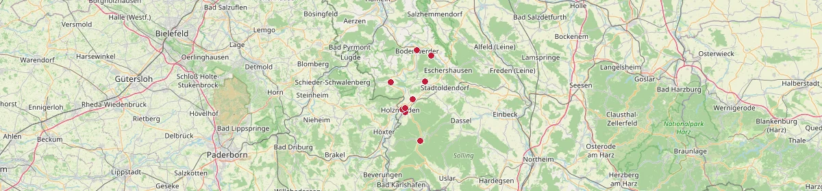 Karte: Unterrichtsstandorte — Holzminden