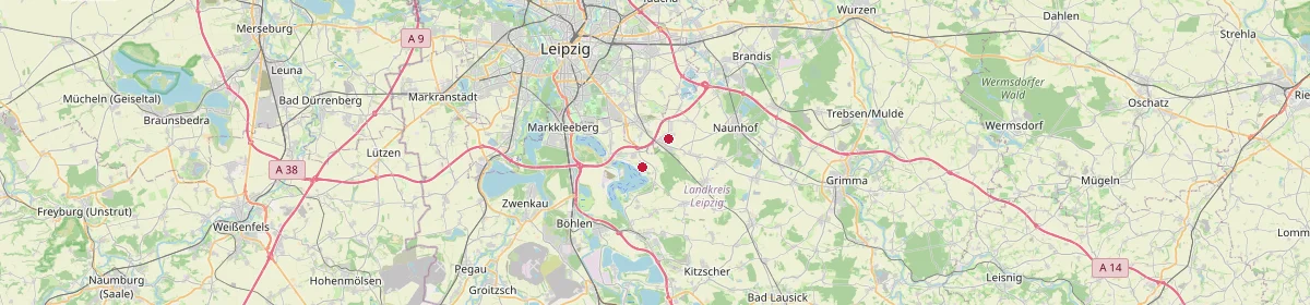 Karte: Unterrichtsstandorte — Großpösna