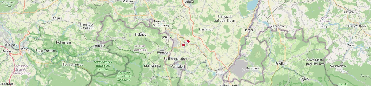Karte: Unterrichtsstandorte — Kottmar