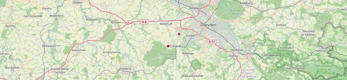 Karte: Unterrichtsstandorte — Tharandt