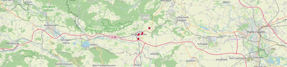 Karte: Unterrichtsstandorte — Sangerhausen