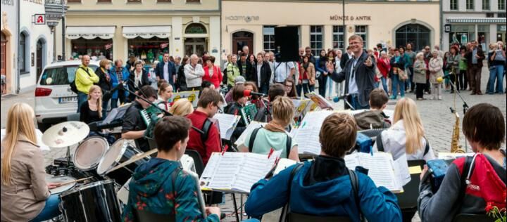 21. Juni 2014 Féte de la musicque auf dem Marktplatz in Gera