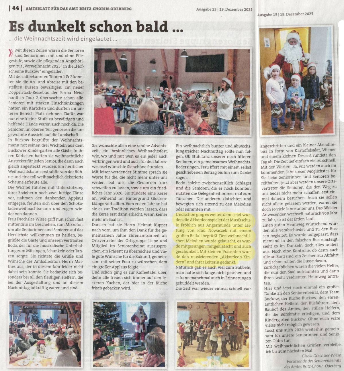 Amtsblatt Amt Britz-Chorin-Oderberg vom 19. Dez. 2026