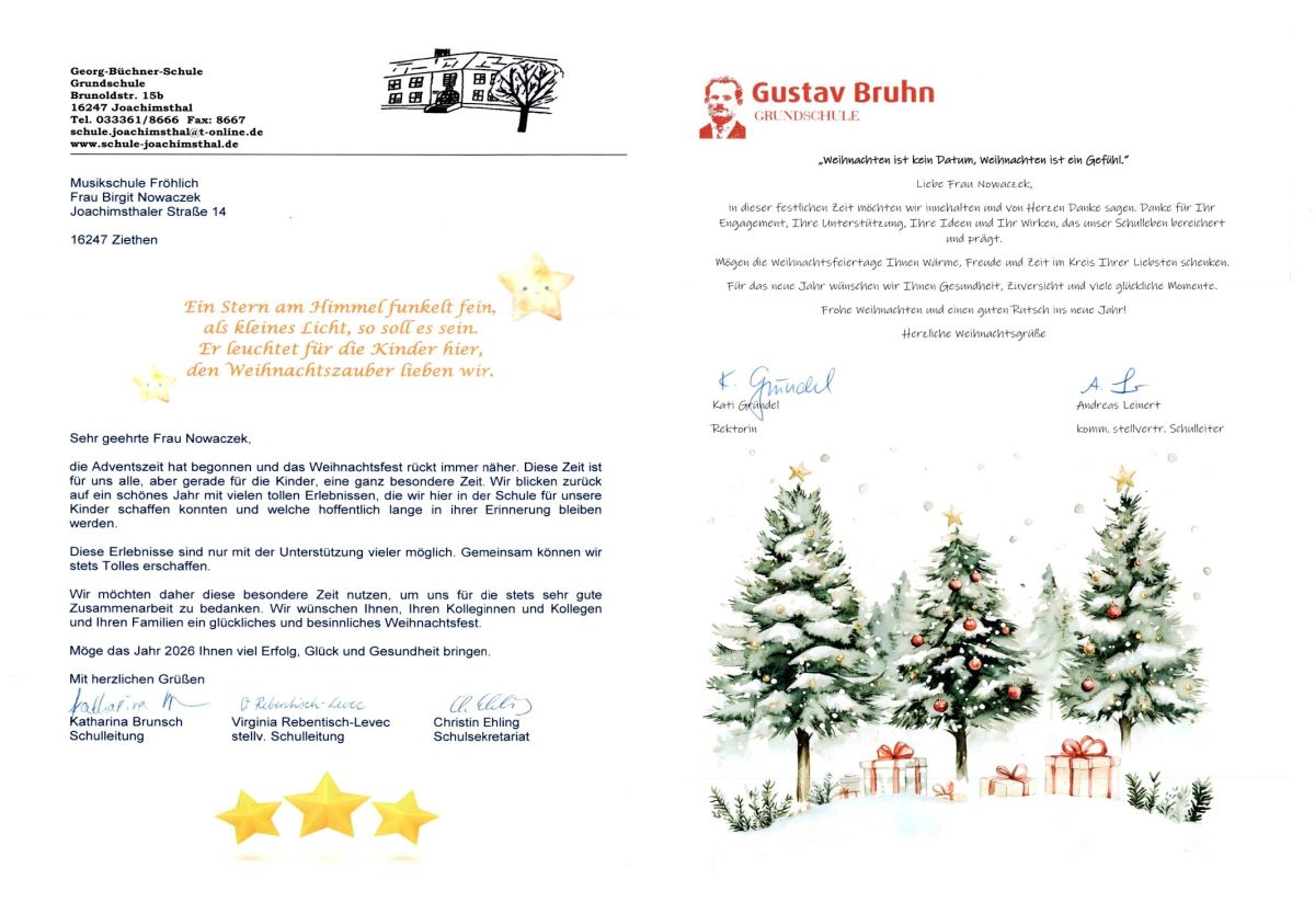 Weihnachtsgrüße 2025
