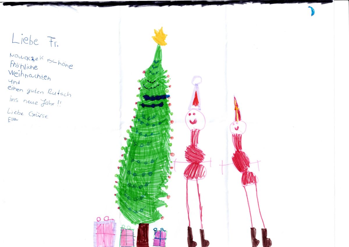 <strong><span data-color="red">Ich wünsche allen ein schönes Weihnachtsfest 2024 und danke Dir, liebe Ella für diese bezaubernden Weihnachtsgrüße!</span></strong>